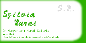 szilvia murai business card